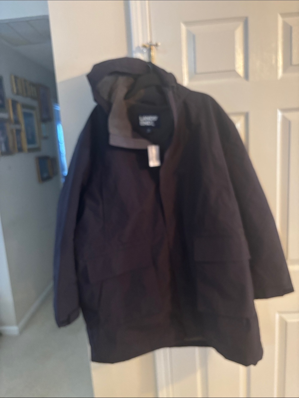 NWT Lands' End Men's Hooded Coat in Navy